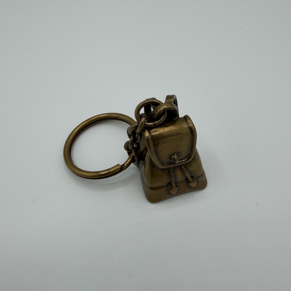 Vintage Coach Brass Backpack Bag Charm Keychain HTF